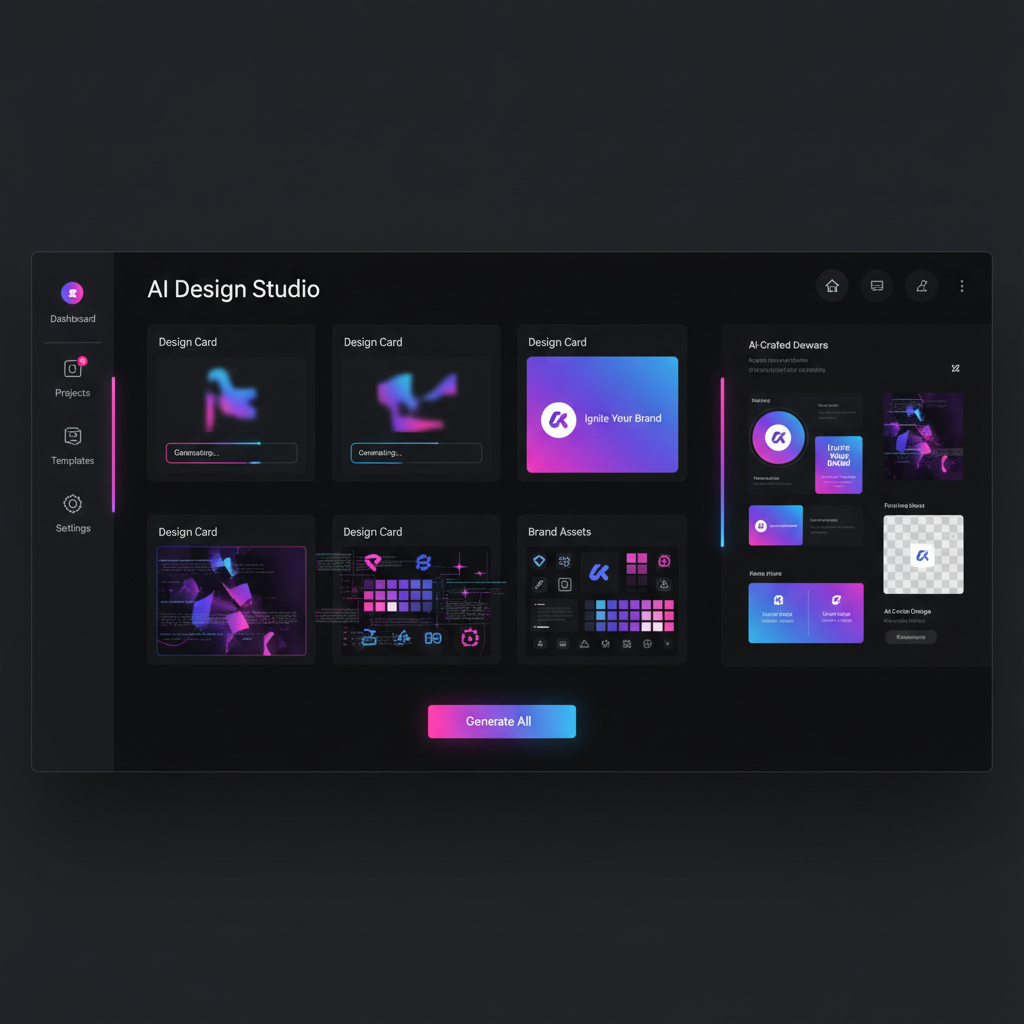 AI-powered design generation dashboard